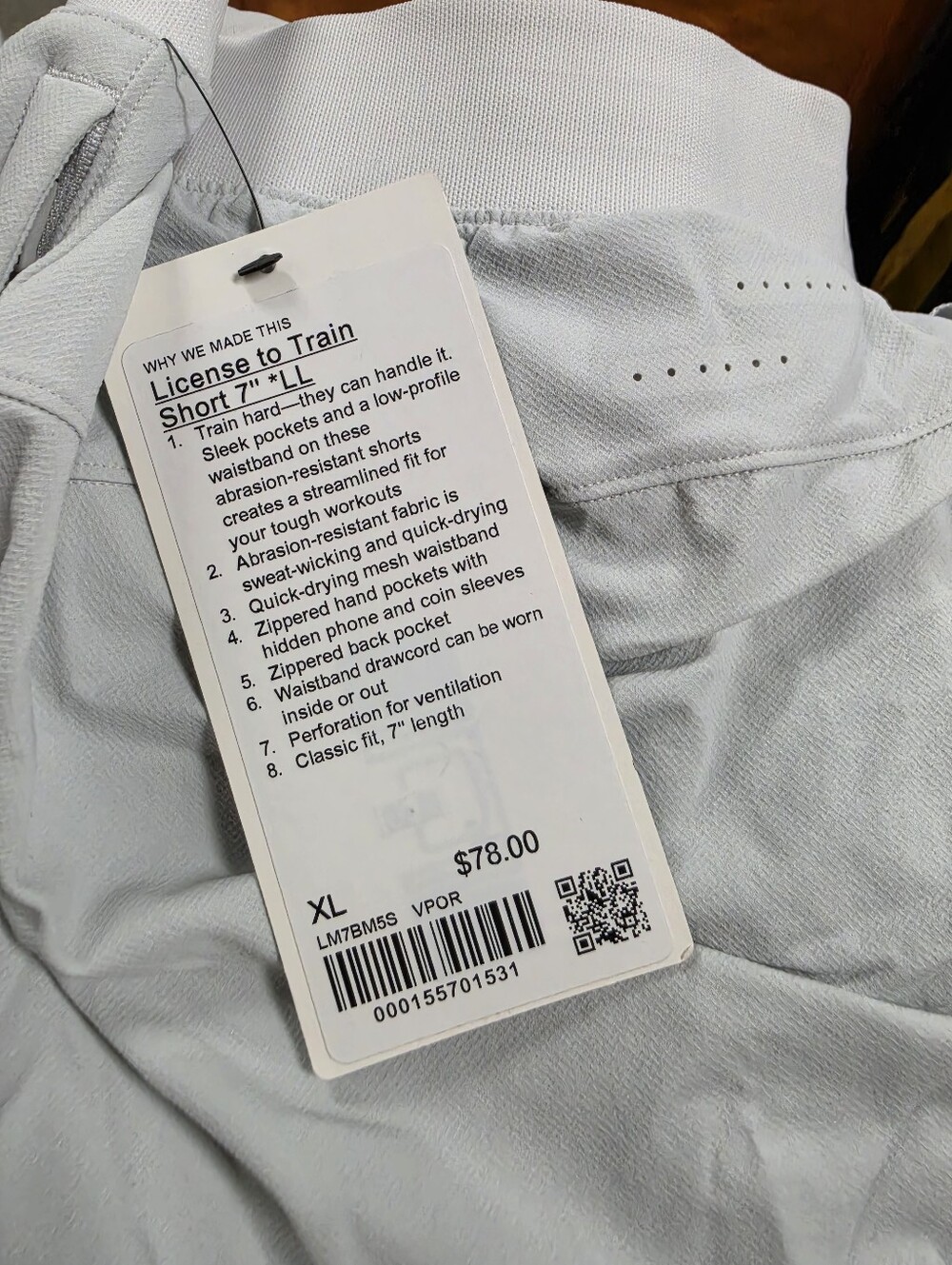 Lululemon FIRE! NWT! License To Train Short LL 7" Updated in Vapor. Sz XL. R2S! - Picture 10 of 15
